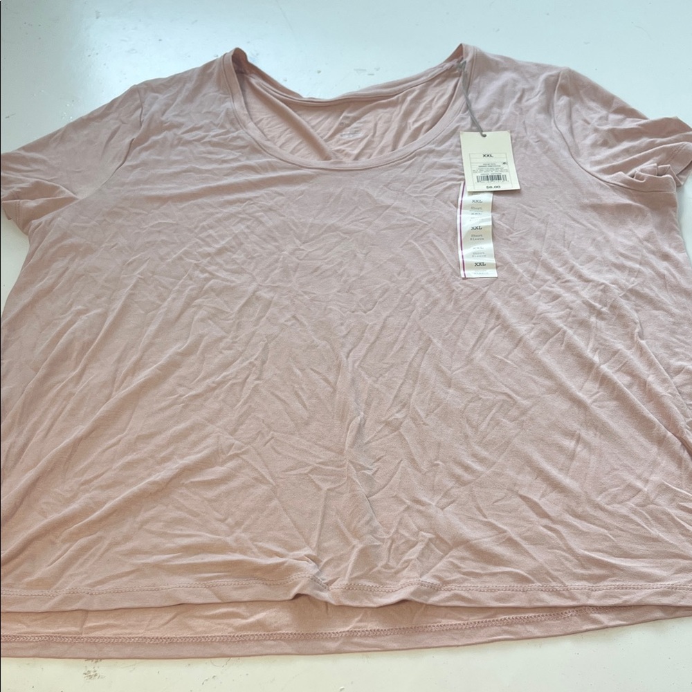 A New Day XXL Pink Short Sleeve Crewneck Basic T Short